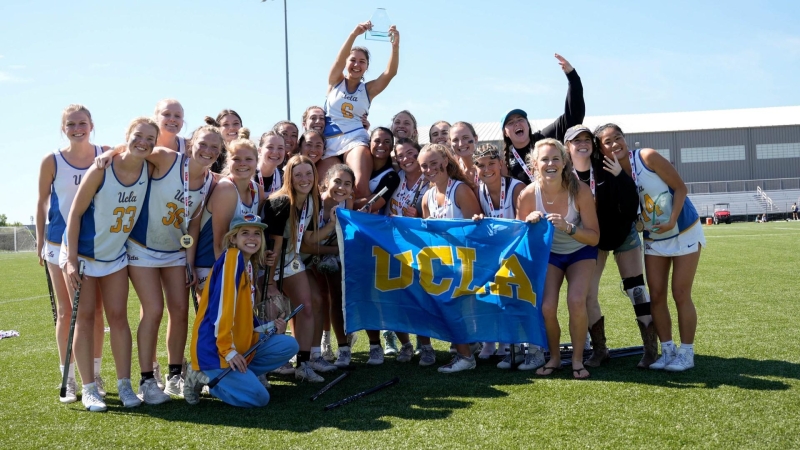 UCLA celebrating their championship.  Photo by Nick Flynn. 